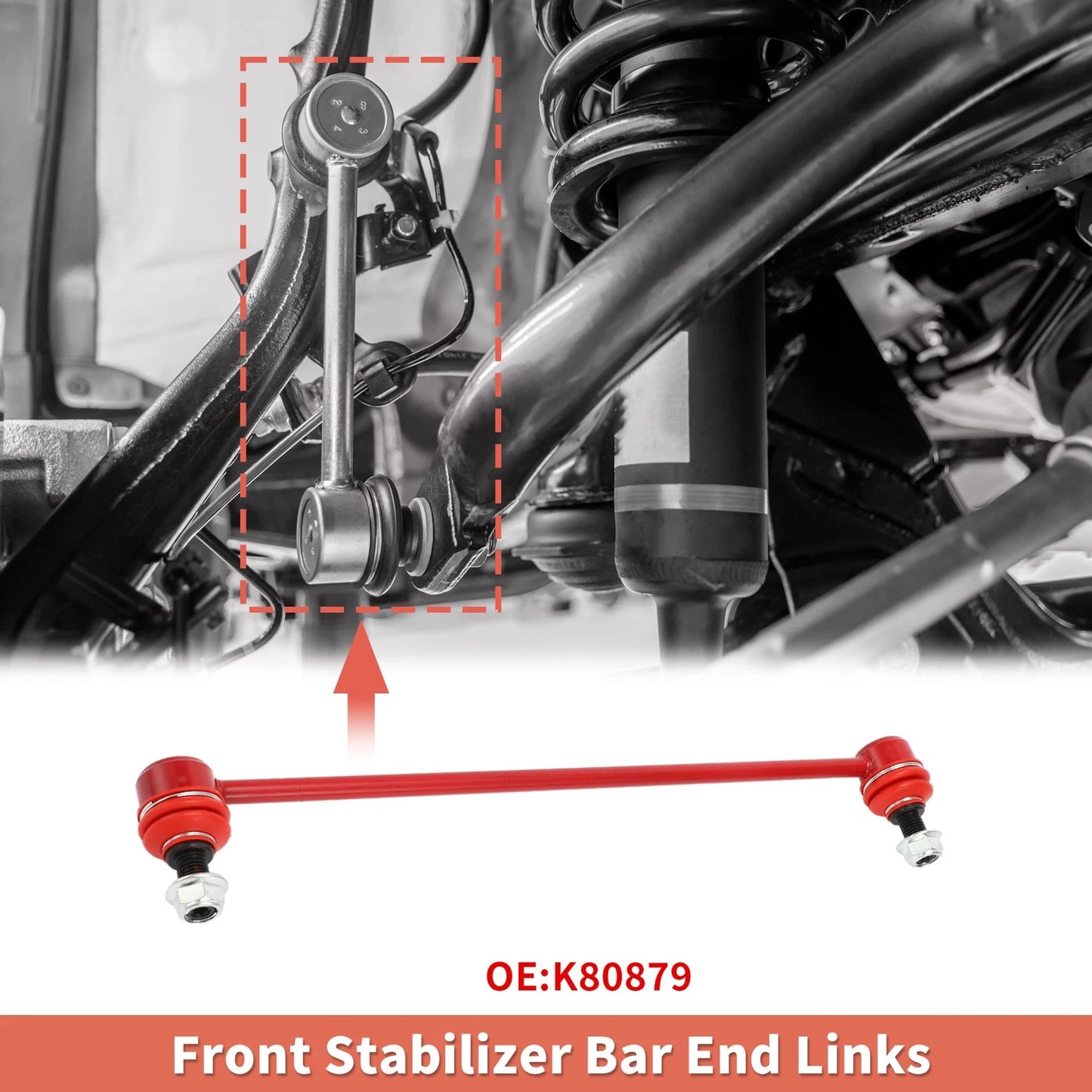 2 x Front Sway Bar Links Stabilizer Link Kit for Toyota Yaris (2006–2018)