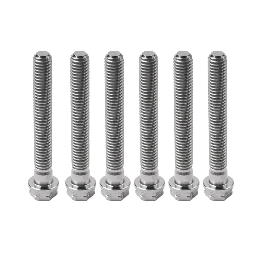 6pcs M8x50mm Titanium Torx Head Flange Screws for Motorcycle Bike