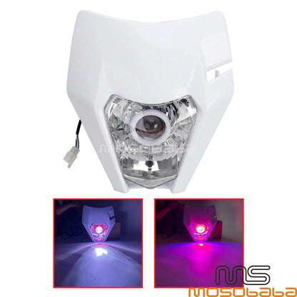 E8 LED Headlight Angel Eyes DRL Assemblies for KTM EXC 300 450 501 (2017-2023)
