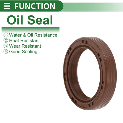 Oil Seal FKM Rubber 30x42x8mm High Pressure Brown 5 Pcs