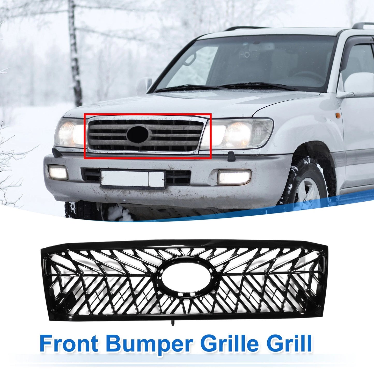Front Upper Bumper Grille for Toyota Land Cruiser (2005-2007)