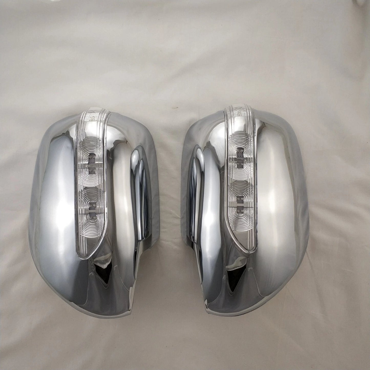 Chrome Rearview Mirror LED Light Cover Trim for 2003-2009 Prado FJ120 2 x pcs