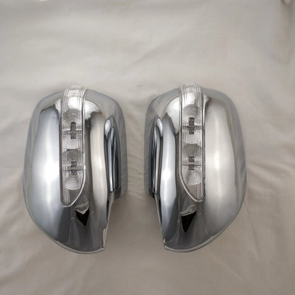 Chrome Rearview Mirror LED Light Cover Trim for 2003-2009 Prado FJ120 2 x pcs