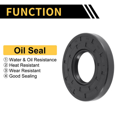 Oil Seal / 40x85x12mm / Seal Ring Rotary Shaft Seal NBR Black (5 Pcs)