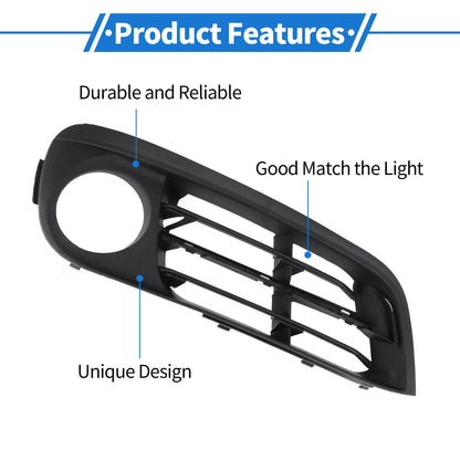 Front Right Fog Light Grill for BMW 528i 2015-2016 (1 Pc, Black)
