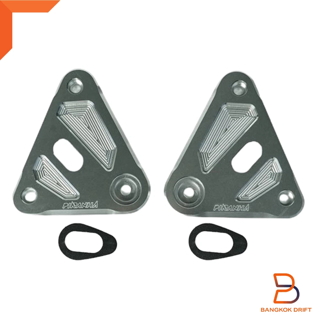 Silver Aluminium Headlight Mounting Plate Pair for Honda Monkey Z125 (18-24)