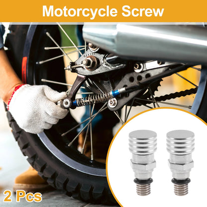 Screw M5x0.8 Fork Air Bleeder Valve Metal Silver Tone 2 x for Motorcycle