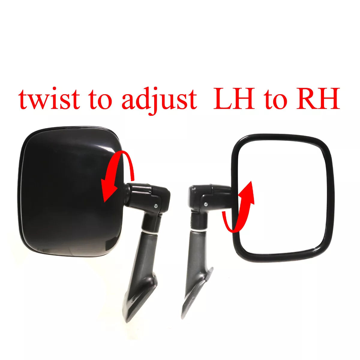 Black Side Door Mirror Set for Toyota Land Cruiser BJ60 FJ60 HJ60 HJ61 1980-1990