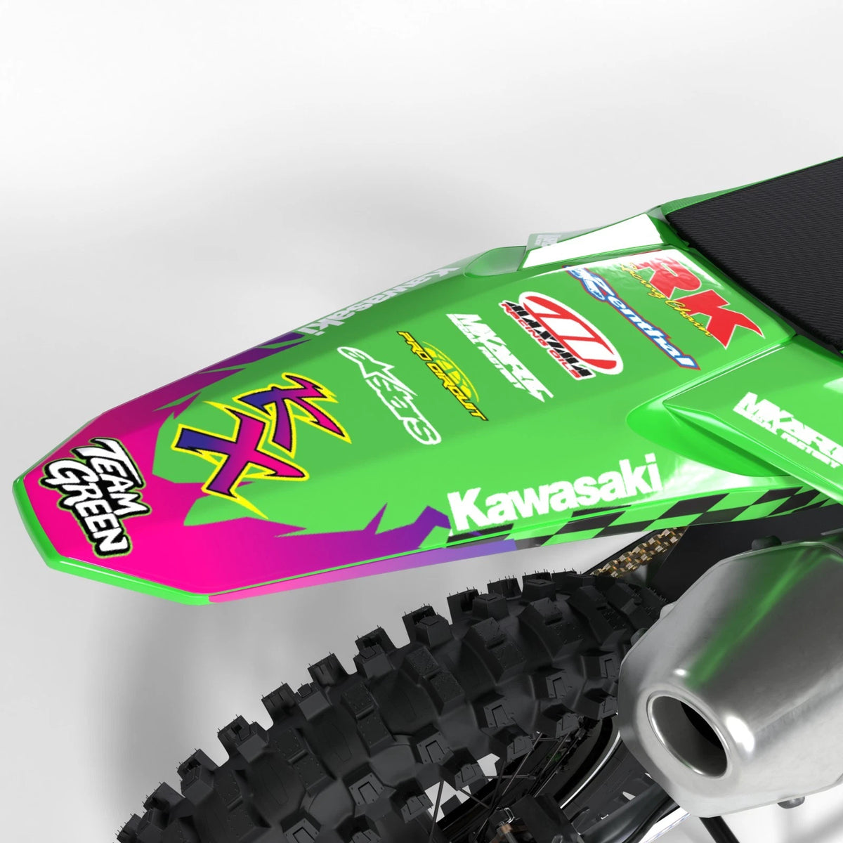 Kawasaki KX 125 Sticker Kit Junction Style Graphics Decals (1999-2002)