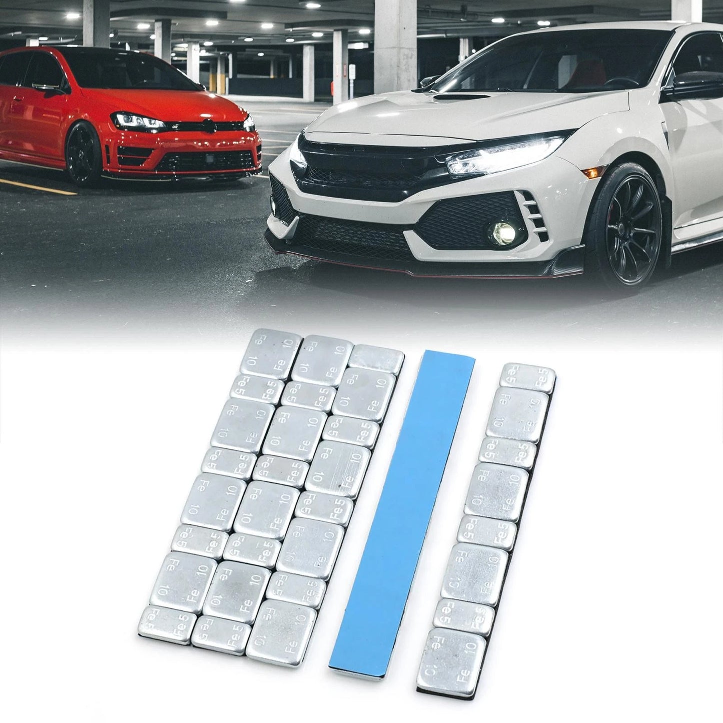 2.1oz Adhesive Back Wheel Weights Strips / 124 x 18mm 5pcs / Weights Strips for Motorcycle for Motorcycle