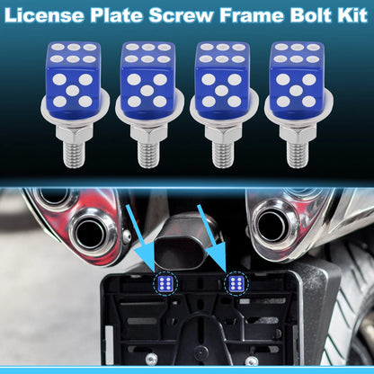 License Plate Screws Cover / 3.45 cm 4 pcs / M6 for Universal Motorcycle