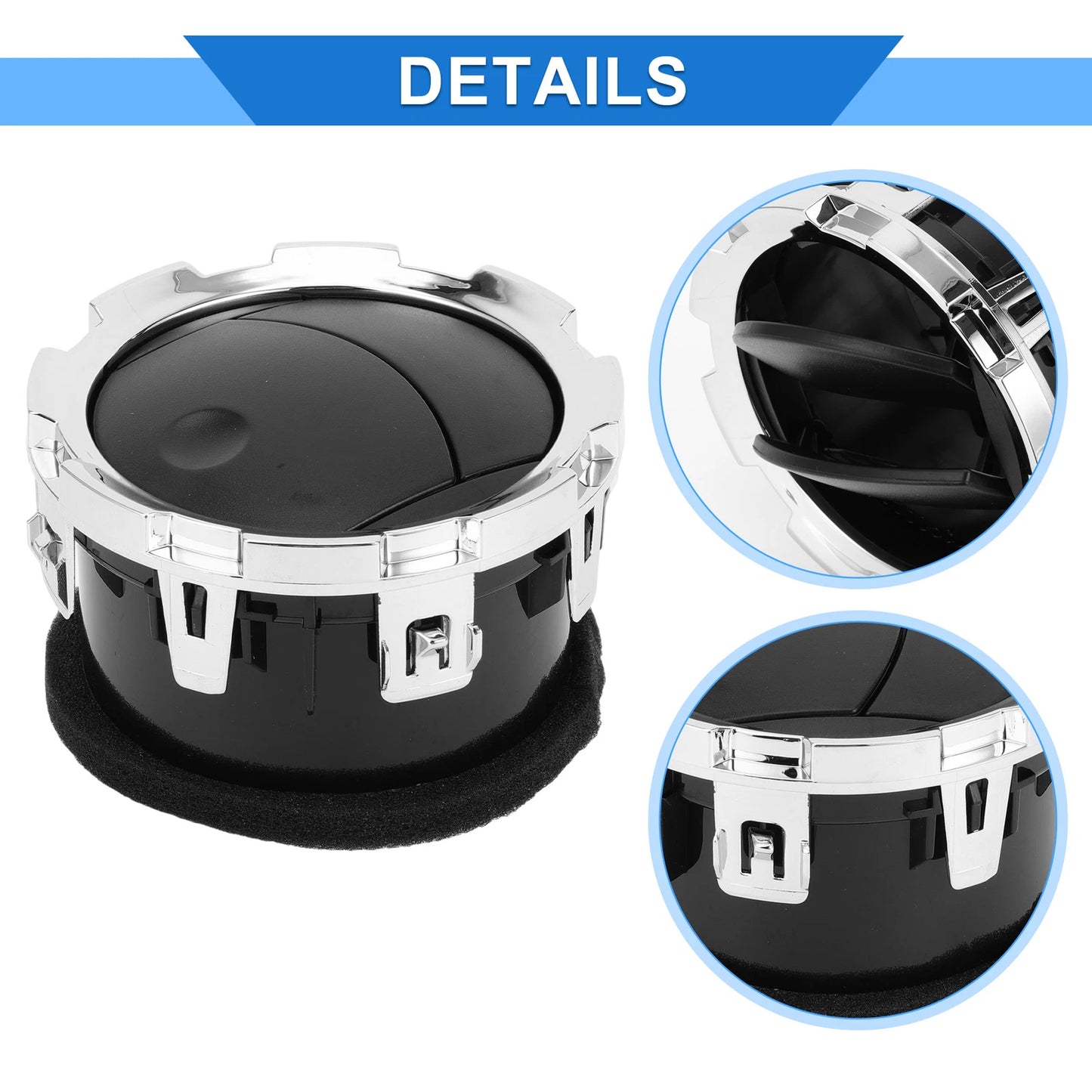 2 x Center Dash A/C Outlets for Ford F150 F250 F350 (2011-2016) ABS Black Silver