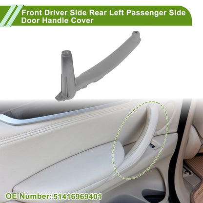 Door Panel Handle Pull Trim Cover for BMW X5 E70 2008-2013 (2 x Gray)