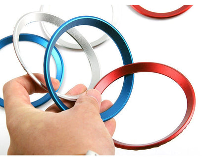Front Rear Logo Sticker Circle Ring Aluminum fits BMW Series 3 4 M3 M4 F30 F32