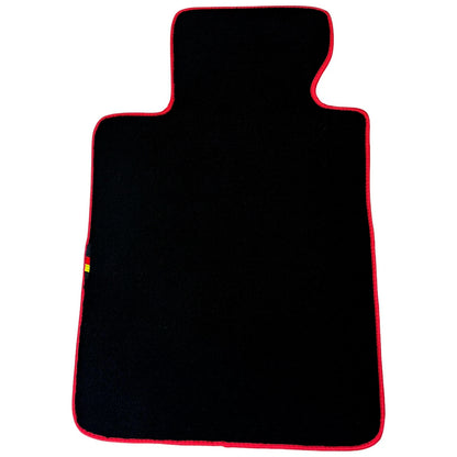 Black Floor Mats for BMW 3 Series M3 E30 with Red Trim (1986-1991)