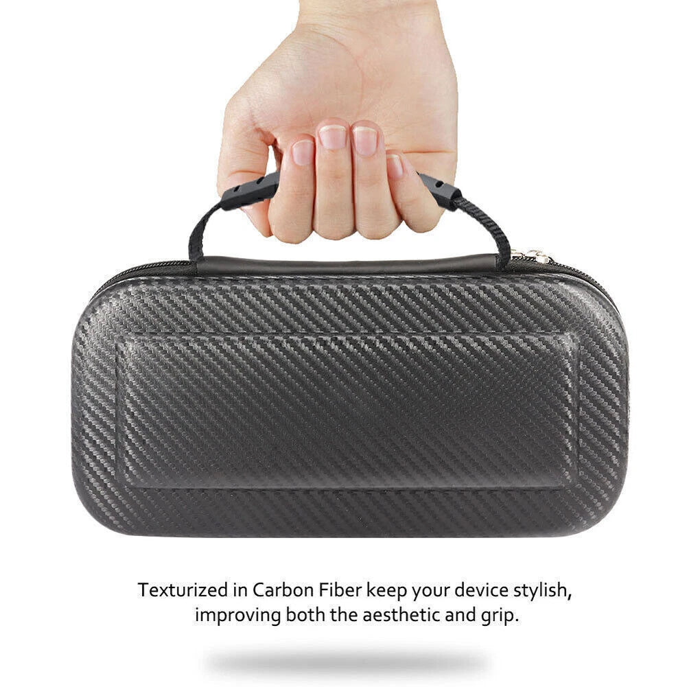 Carbon Fiber Hard Shell Portable Bag Kit for Nintendo Switch (2017-Present)