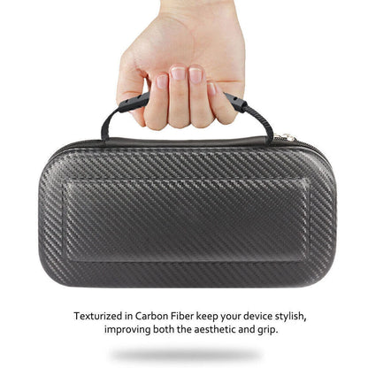 Carbon Fiber Hard Shell Portable Bag Kit for Nintendo Switch (2017-Present)