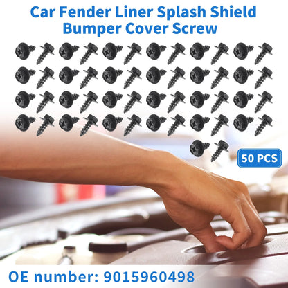 50 Pcs Fender Liner Splash Shield Bumper Cover Screws for Scion XD (2008-2014)