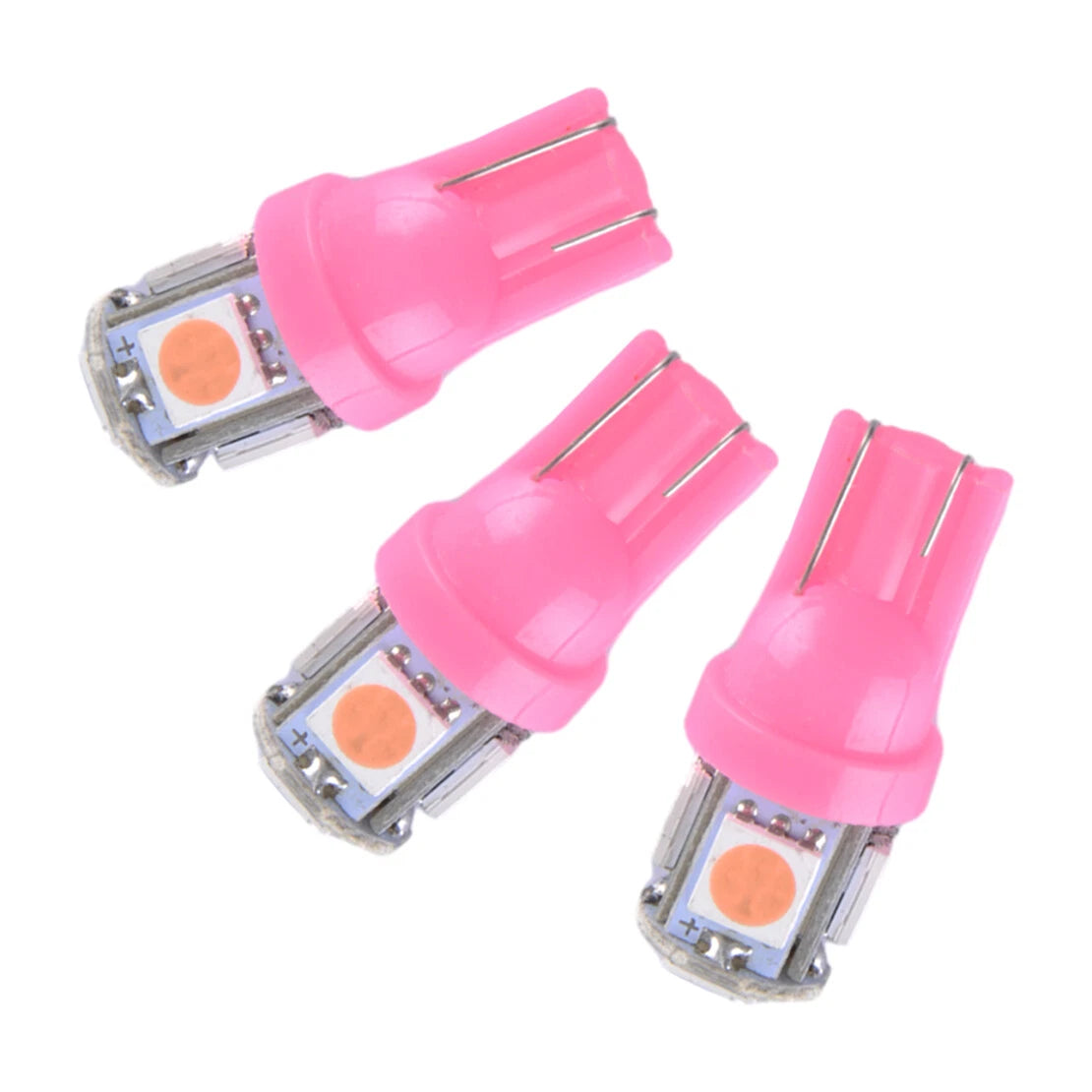 10 x T10 194 168 LED Dash Light Bulbs for Car Instrument Panel - Pink