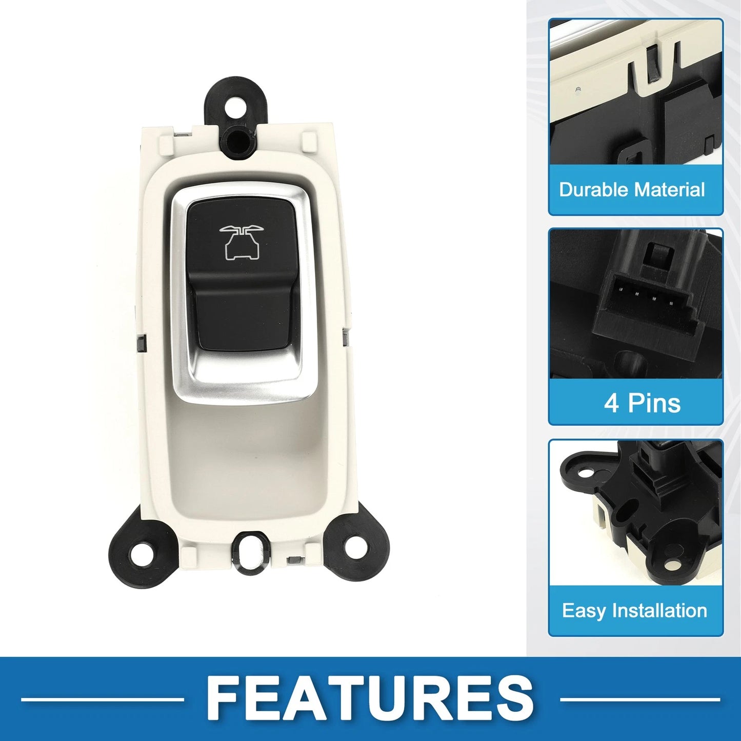 Front Driver Door Lock Switch for Tesla X 2016 Black Beige