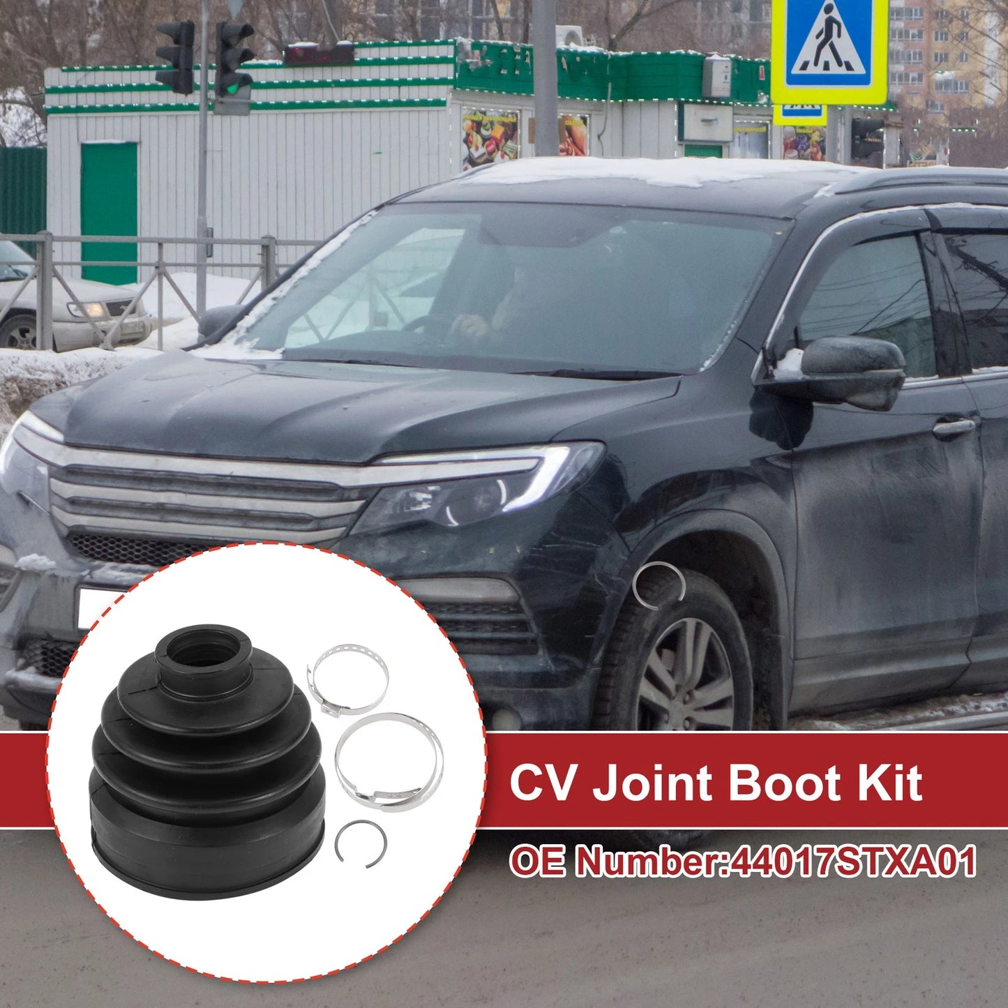 Inner CV Joint Boot Kit w/ Clamps for Honda Ridgeline (2008-2014)
