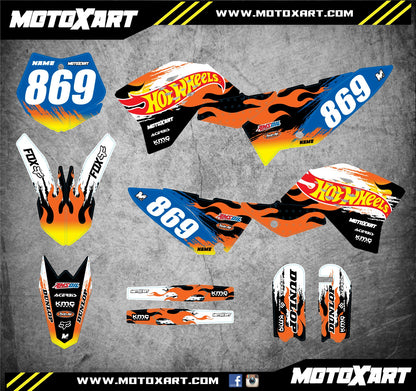 BLAZE Style Custom Graphics Kit for KTM 50 (2009-2015) Decals