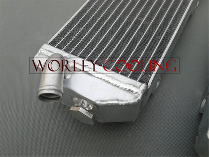 Aluminum Radiator & Red Hoses for KTM 250/400/450/520/525 MXC/EXC (2000-2002)