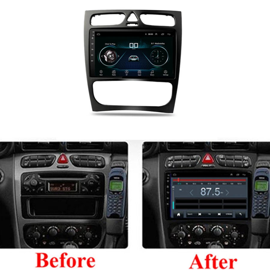9" Android 10.1 Quad-Core Car Stereo GPS for Benz W203 W209 W463 (2000-2010)