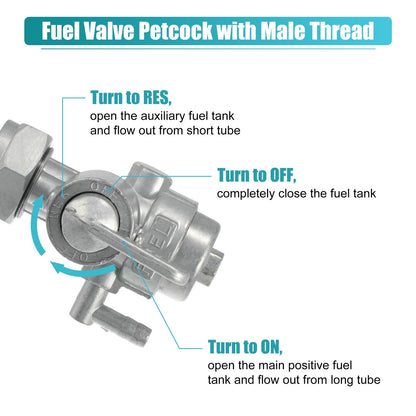 Fuel Valve Petcock with Male Thread for Kawasaki H1 III (1969–1975)