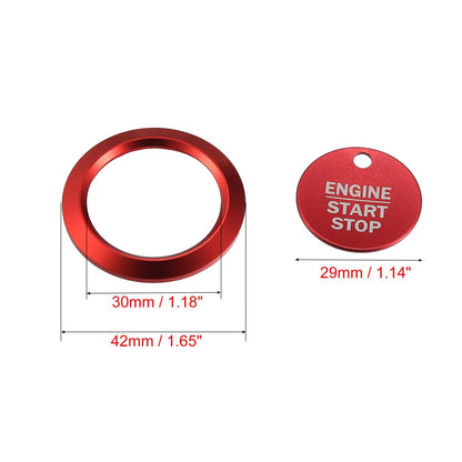 Engine Start Stop Button Cover Kit for Ford F-150 (2016-2021) - Red