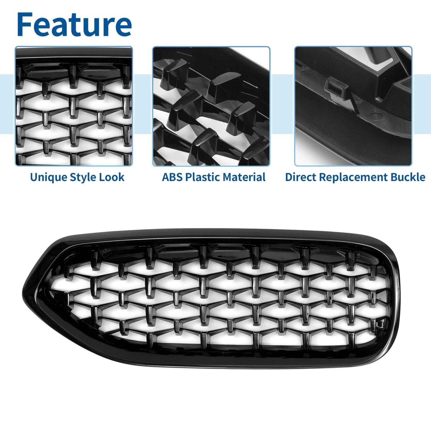 Front Upper Bumper Grille for BMW Z4 G29 (2018-2024) Gloss Black