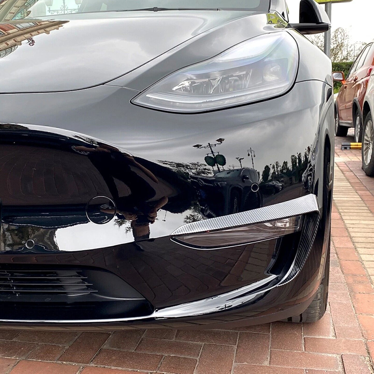 2 x Front Bumper Air Vent Trim Covers for Tesla Model Y (2020-2024)
