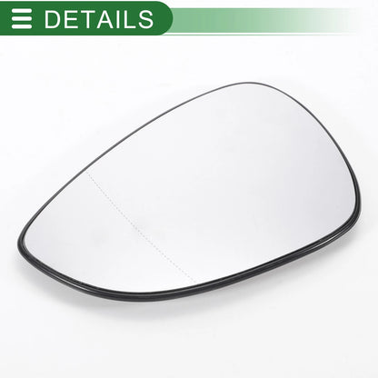 Left Side White Mirror Glass w/ Back Aspherical for Ford B Max (2012-2019)