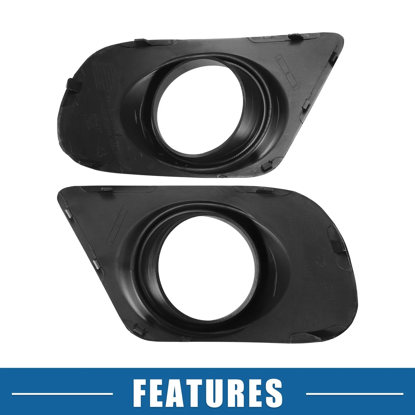 2 x Front Fog Light Grille Covers for Dodge Journey (2011-2019)