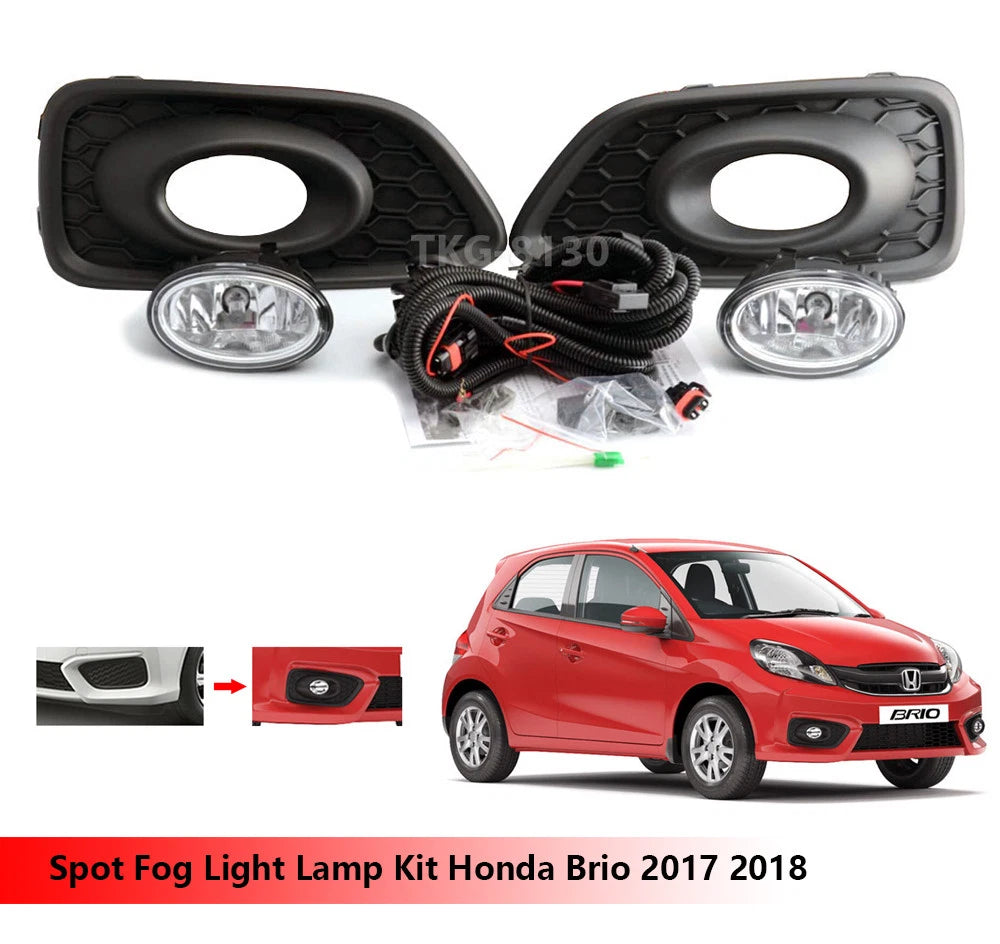 2 x Spot Fog Light Lamps for Honda Brio (2017-2018)