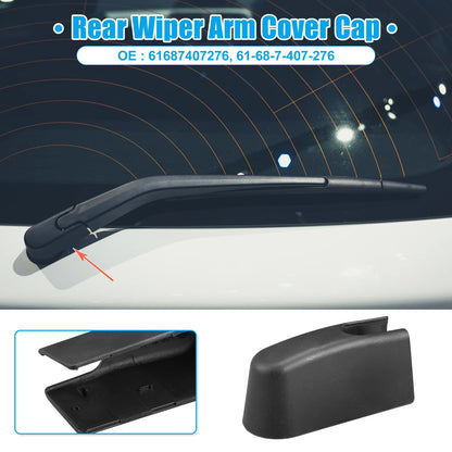 Rear Windshield Wiper Arm Nut Cap for BMW X3 2018-2024 (2 x Black)