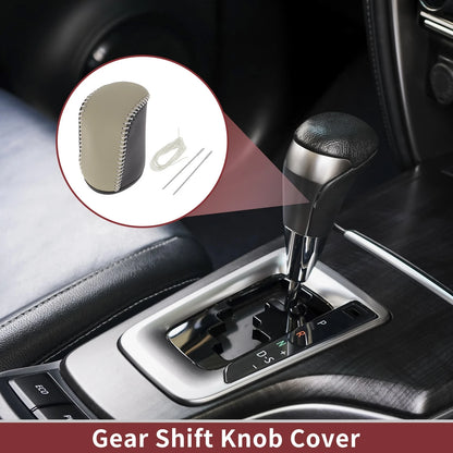 1Pc Gear Shift Knob Cover for Dodge Journey (2011-2020) Black Beige