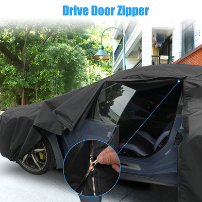 Waterproof Car Cover with Zipper for BMW X1 (2009-2023) Black