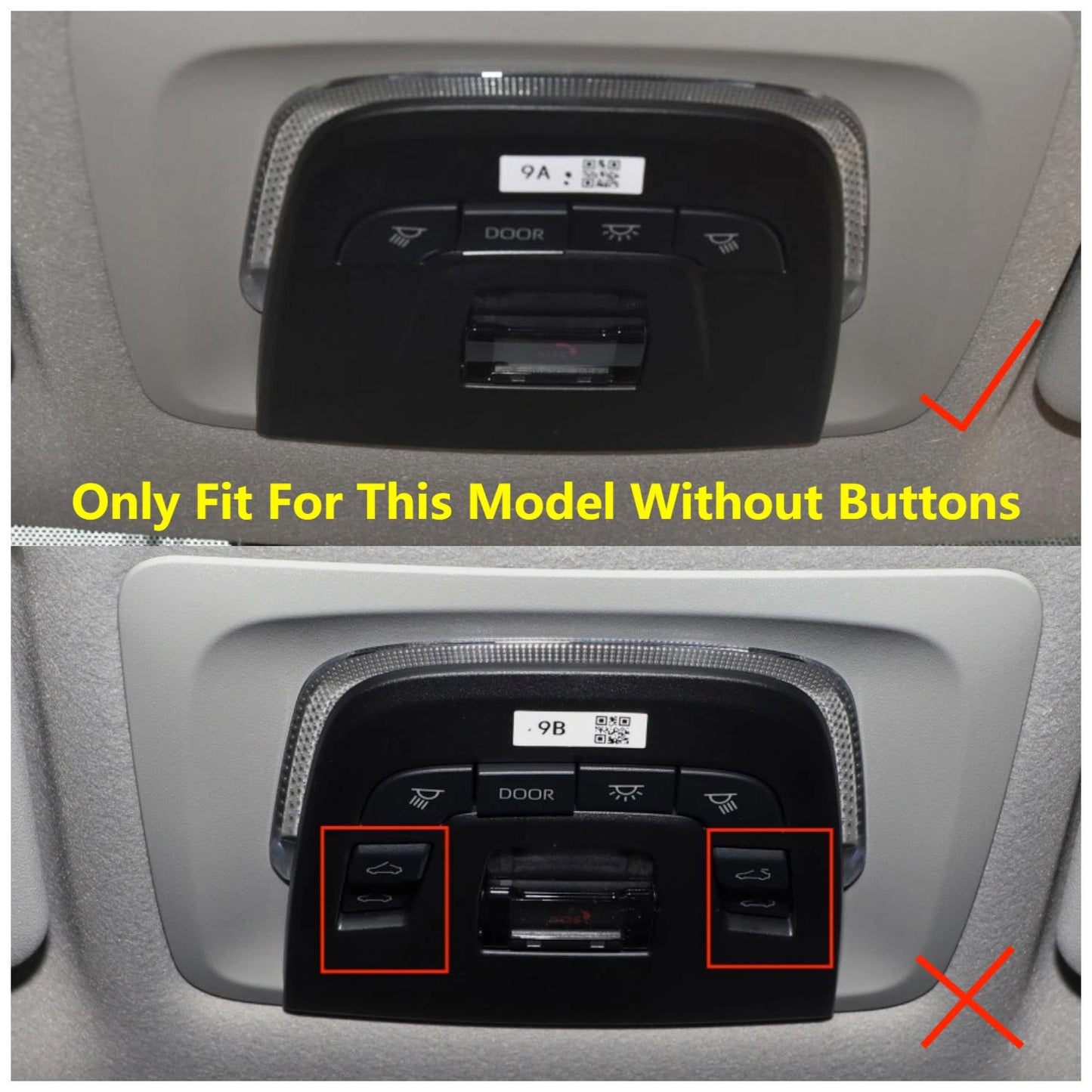 Front Reading Light Frame Cover Trim for Toyota Corolla Cross (2020-2023)