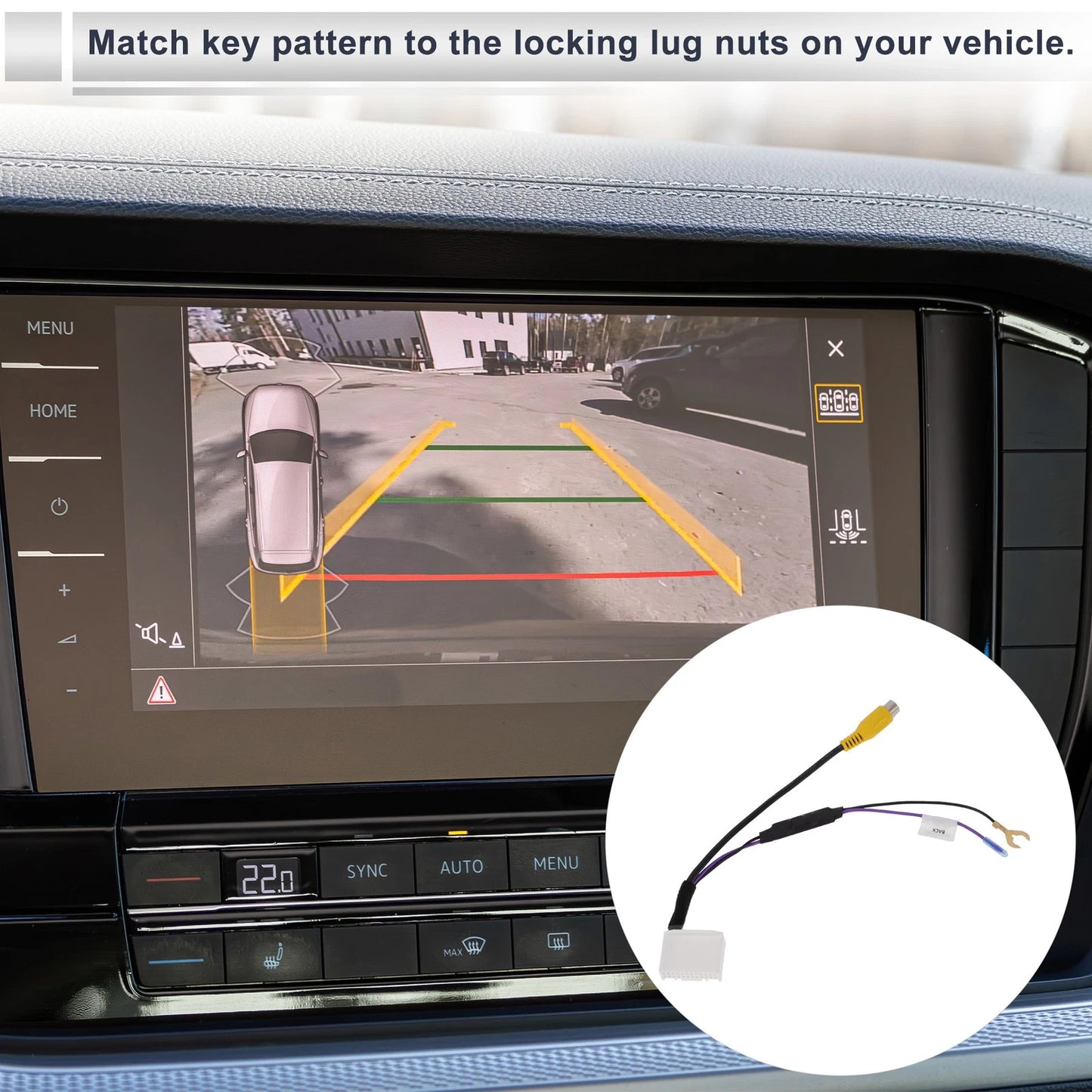 Rear View Camera Adapter Wire Harness Cable for Toyota