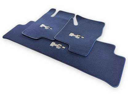 Tailored Dark Blue Floor Mats for Hummer H2 with H2 Emblem (2003-2009)