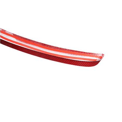 Red Carbon Fiber V Shape Grille Trim For Alfa Romeo Giulia Base Ti Sport 2017-24