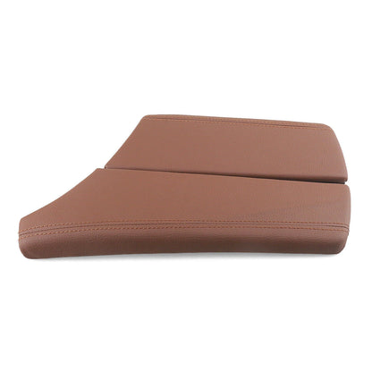 Brown Leather Center Console Cover for BMW 5 Series F10 F11 F18 (2010-2017)