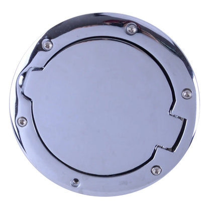 Chrome Fuel Filler Door Gas Cap Cover for Jeep Wrangler JK (2007-2017)
