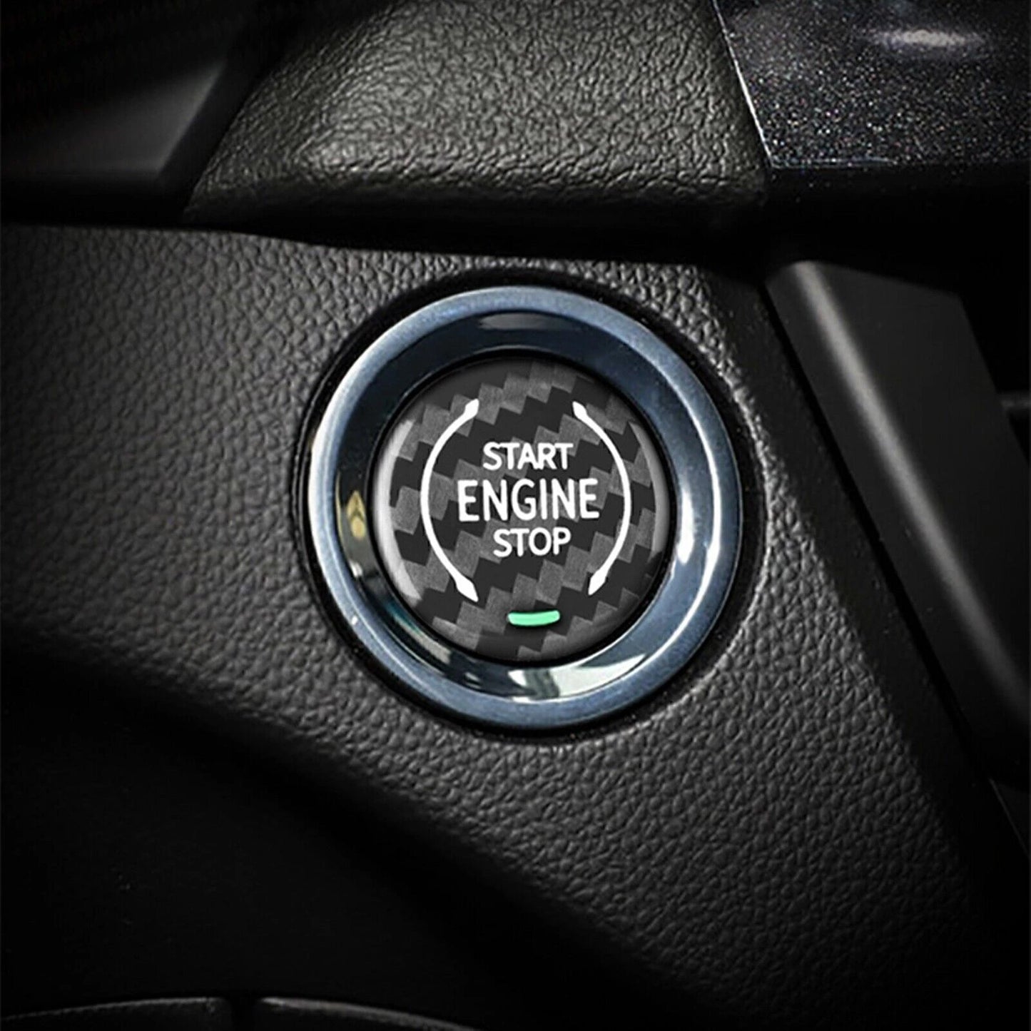 Engine Button Cover Trim for Cadillac XT4 XT6 CT5 (2018-2019) Black Carbon Fiber