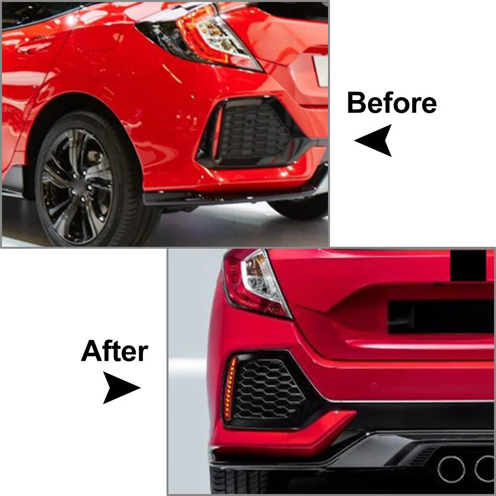 Rear Bumper Brake Signal Tail Lights for Honda Civic Hatchback (2017-2022)