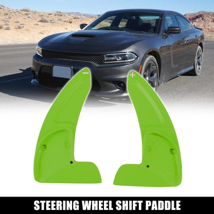 Green Steering Wheel Paddle Shifter Covers for Dodge Charger Challenger