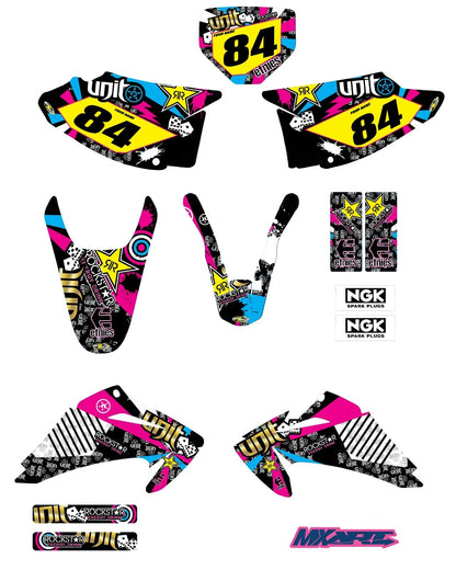 Custom Graphic Kit for Honda CRF 230 F Decals (2003-2007)