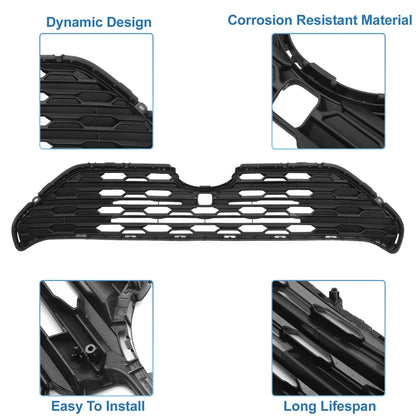 Front Bonnet Bumper Grille with Camera Hole for Toyota RAV4 (2019-2023)