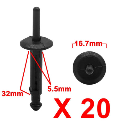 20x 5.5mm Car Panel Rivets Fasteners Bumper Clips for BMW